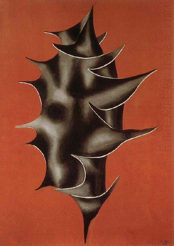 Fernard Leger The holly leafage on the red background oil painting picture